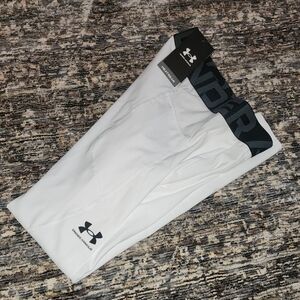 Under Armour White Hetagear Compression Leggings